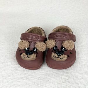 Crocs Classic Lined I Am Brown Bear Toddler Clogs
